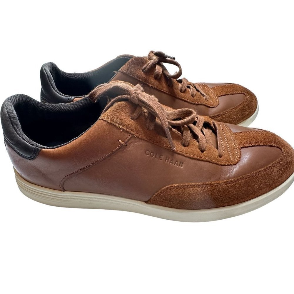 Cole Haan, Brown leather and suede tennis shoe Men's size 8 - Picture 5 of 8